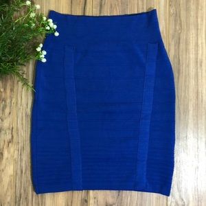 Rock & republic xs blue bandage bodycon skirt